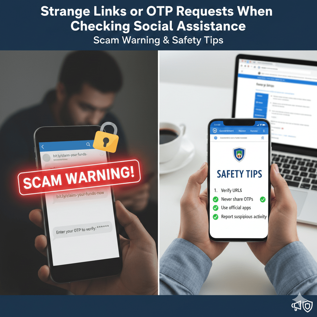 Strange Links or OTP Requests When Checking Social Assistance: Scam Warning & Safety Tips 1 Strange Links or OTP Requests When Checking Social Assistance