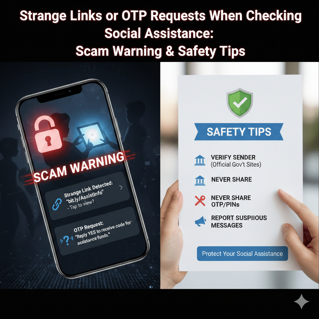 Strange Links or OTP Requests When Checking Social Assistance: Scam Warning & Safety Tips 2 Strange Links or OTP Requests When Checking Social Assistance