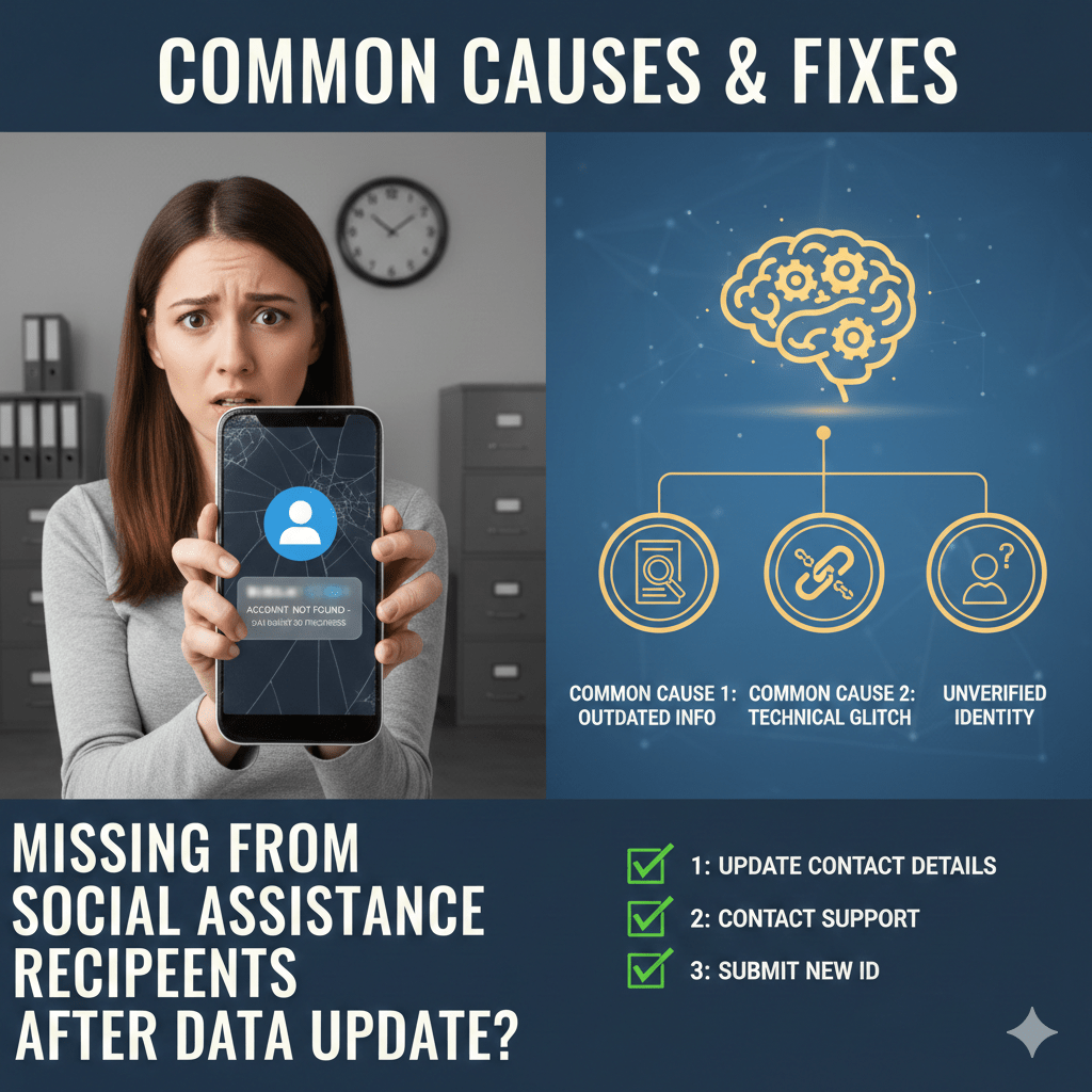 Missing from Social Assistance Recipients After Data Update? Common Causes and Fixes 2 Missing from Social Assistance Recipients After Data Update