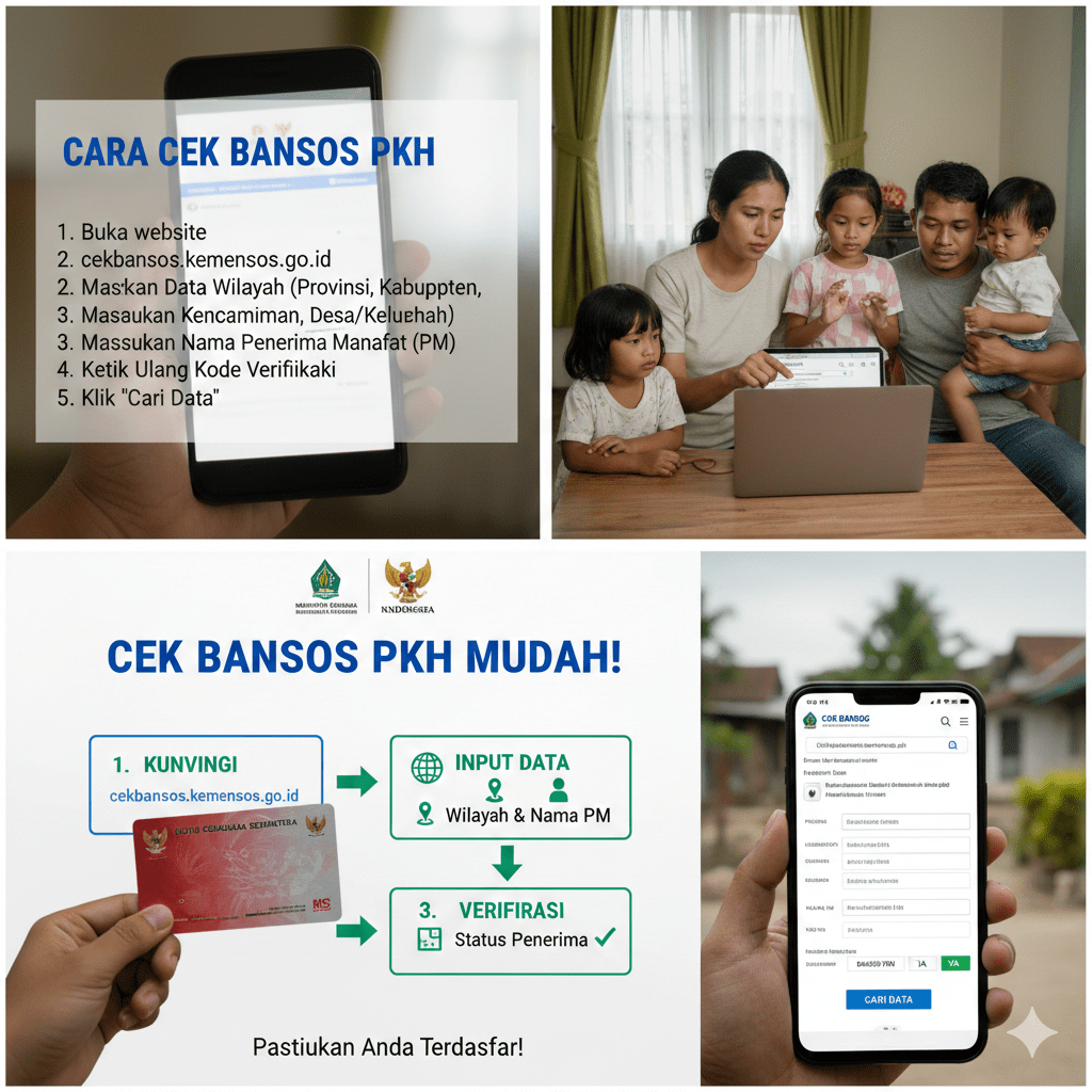 Cara Cek Bansos PKH 2025: Panduan Lengkap, Cek Desil, dan Cara Daftar 2 cara cek bansos pkH